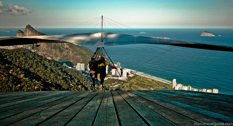 Hang-glider-pilot-and-passenger-to-take-off-in-Rio-de-Janeiro-Brazil
