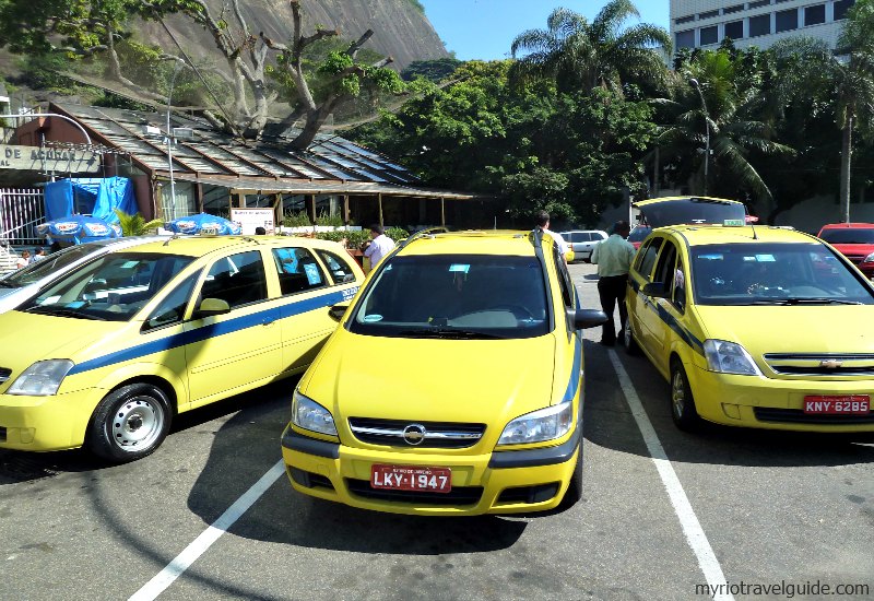 Hire a yellow taxi to tour Rio de Janeiro Brazil
