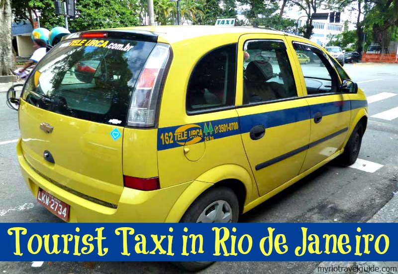 Tourist taxi in Rio de Janeiro Brazil