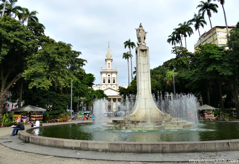 Largo do Machado Square in Catete neighborhood in Rio de Janeiro