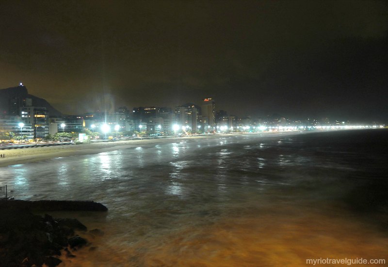 Leblon Beach at night - Rio de Janeiro