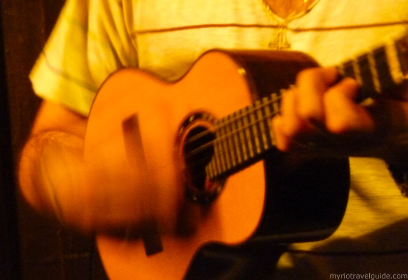 Musician playing at Lapa nightspot in Rio