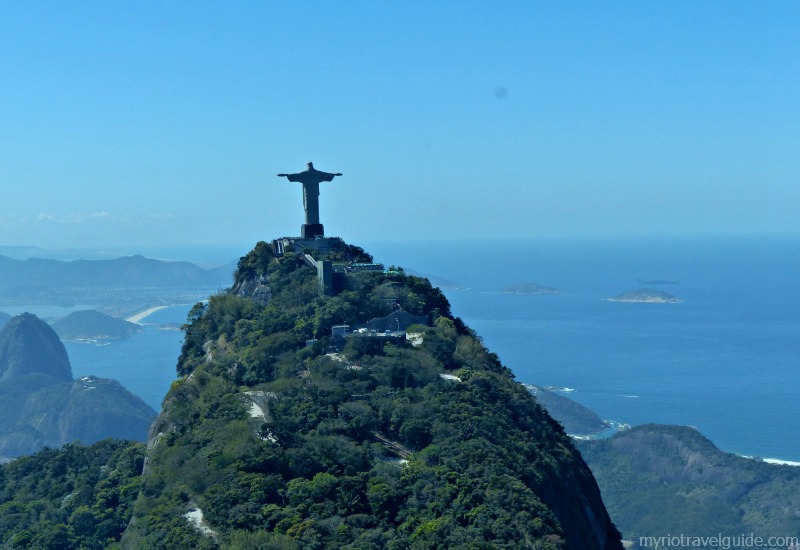 Christ the Redeemer Statue seen from helicopter