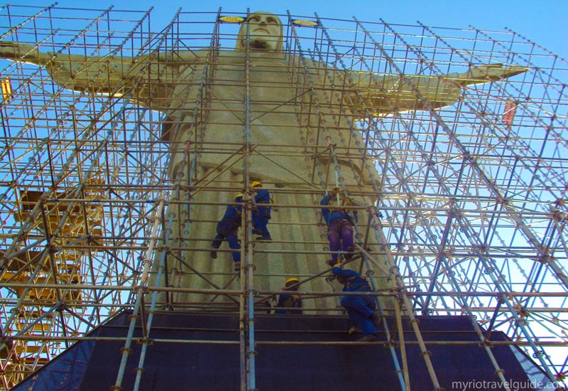 Christ the Redeemer Statue renovation in 2010